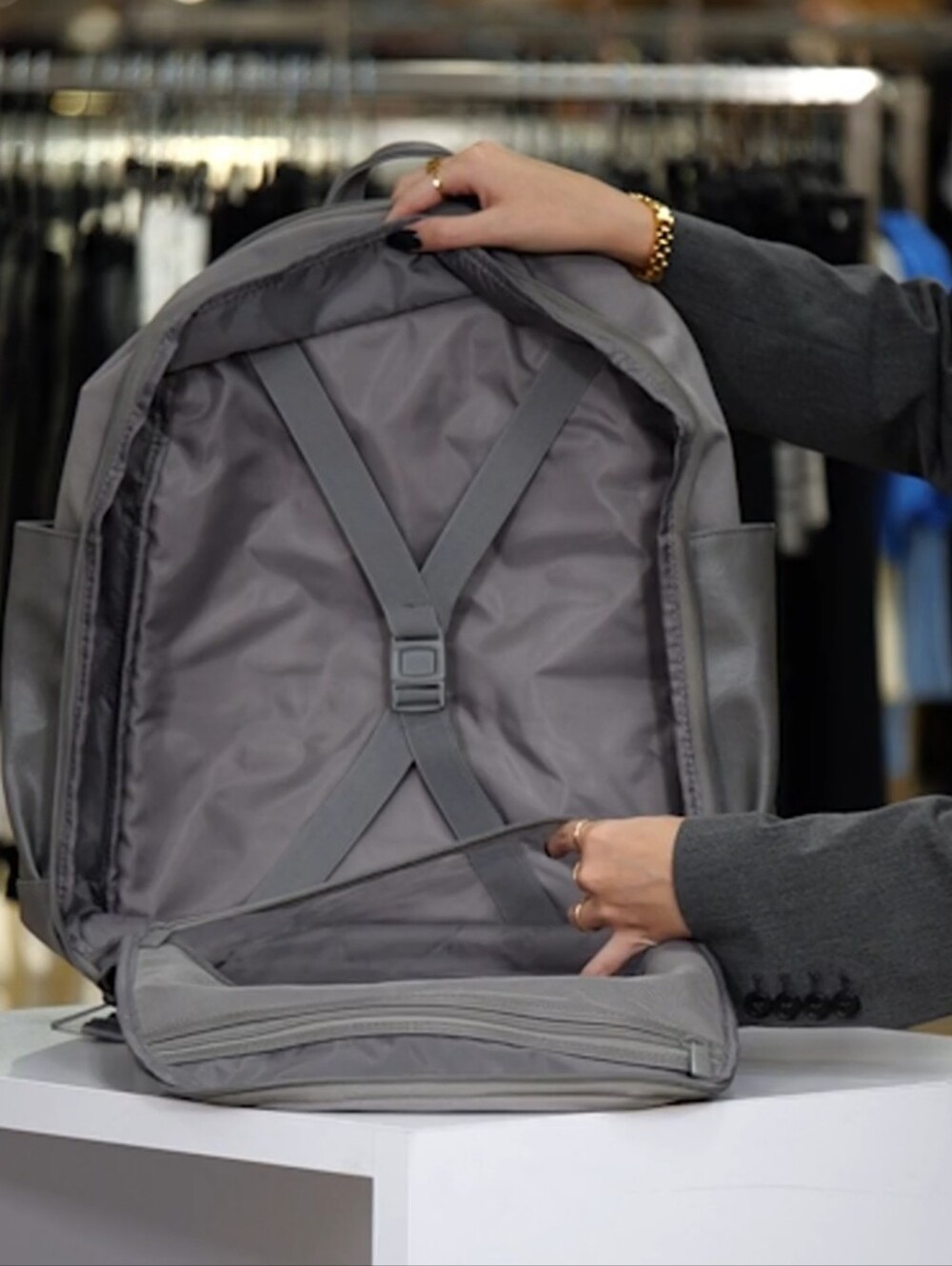 Beis Travel Backpack in Grey - Picture 13 of 13